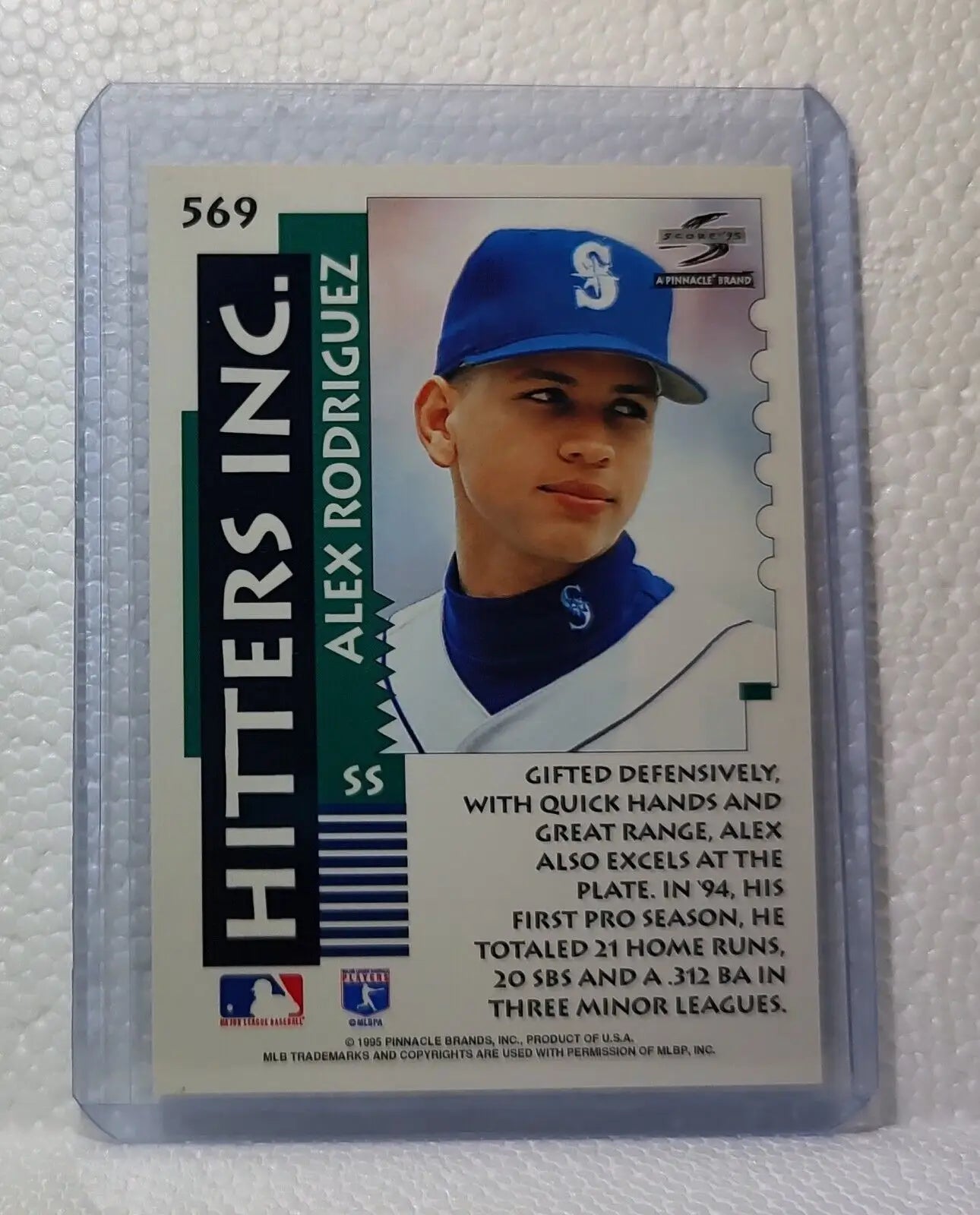 Alex Rodriguez 1995 Score MLB #569 Hitters Inc. Baseball Card Seattle Mariners