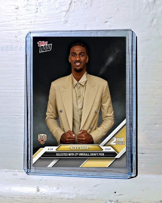 Alex Sarr 2024 Topps Now NBA #D-2 Draft Night Rookie Card Washington Wizards - Basketball Card Single