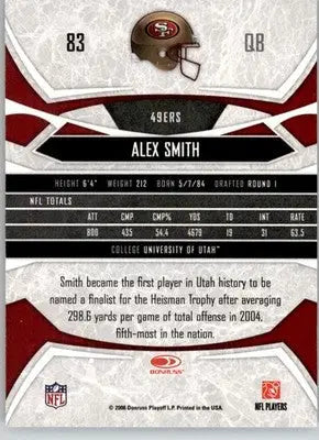 Alex Smith - 2008 Donruss Gridiron Gear - #83 - Football - Football Card Single