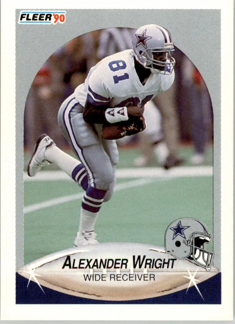 Alexander Wright - 1990 Fleer Update - #U-41 - RC Football - Football Card Single