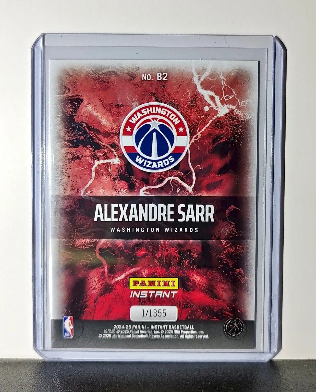 Alexandre Sarr Rookie 2024-25 Panini NBA #2 Breakaway Card Wizards 1/1355 - Basketball Card Single