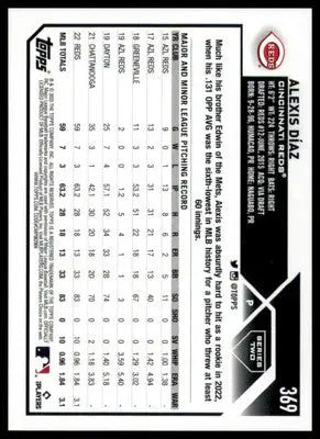 Alexis Díaz 2023 Topps #369 Cincinnati Reds - Baseball Card Single