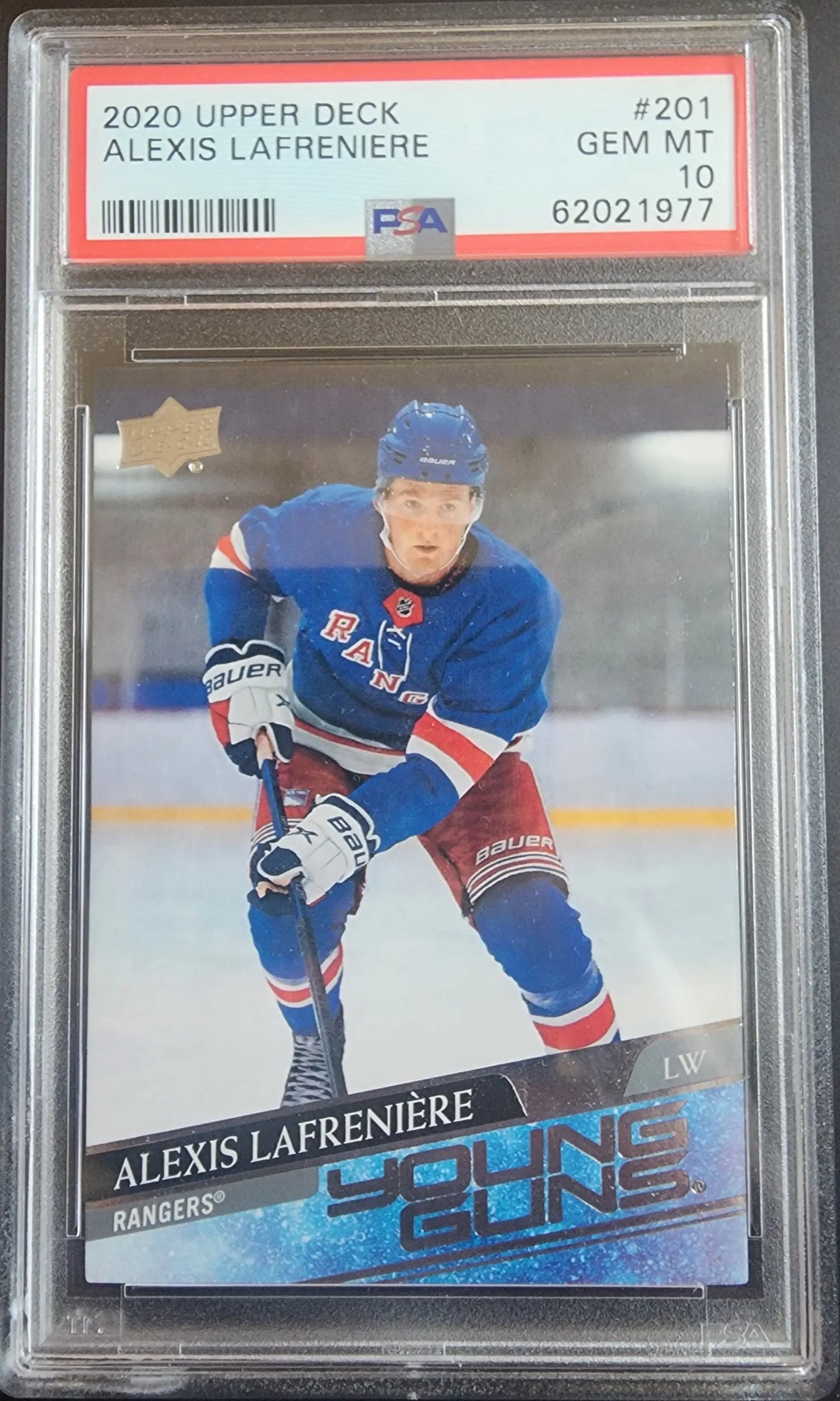 Alexis Lafreniere 2020 Upper Deck #201 PSA 10 Gem Mint 1977 - Hockey Card Single