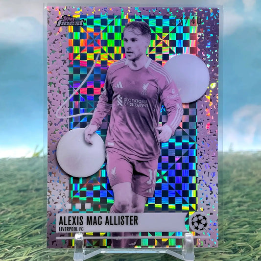 Alexis Mac Allister 2025-26 Topps Finest UEFA Pearl Checkerboard Refractor /40