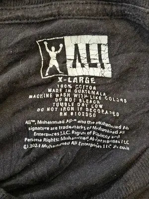 Ali T-Shirt Mens XL Black Muhammad Ali Boxing Logo Graphic Crew Short Sleeve - Apparel