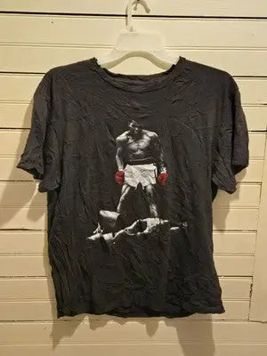 Ali T-Shirt Mens XL Black Muhammad Ali Boxing Logo Graphic Crew Short Sleeve - Apparel