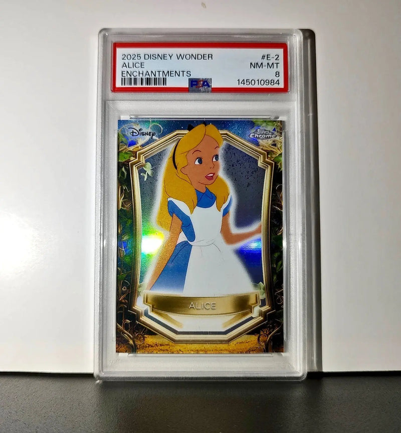 Alice 2025 Topps Enchantments Disney Wonder #E-2 Card Alice in Wonderland PSA 8 - Non-Sports Card Single