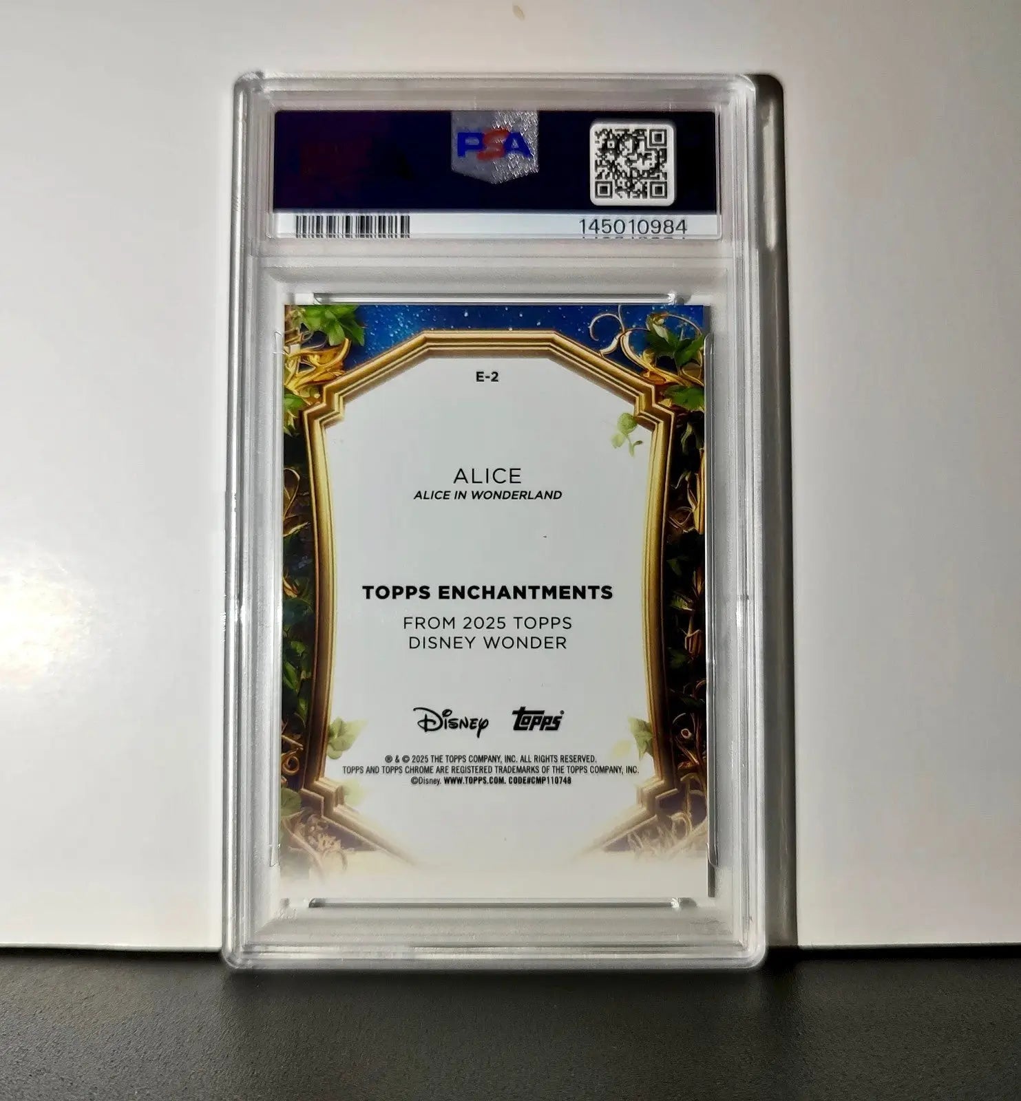 Alice 2025 Topps Enchantments Disney Wonder #E-2 Card Alice in Wonderland PSA 8 - Non-Sports Card Single