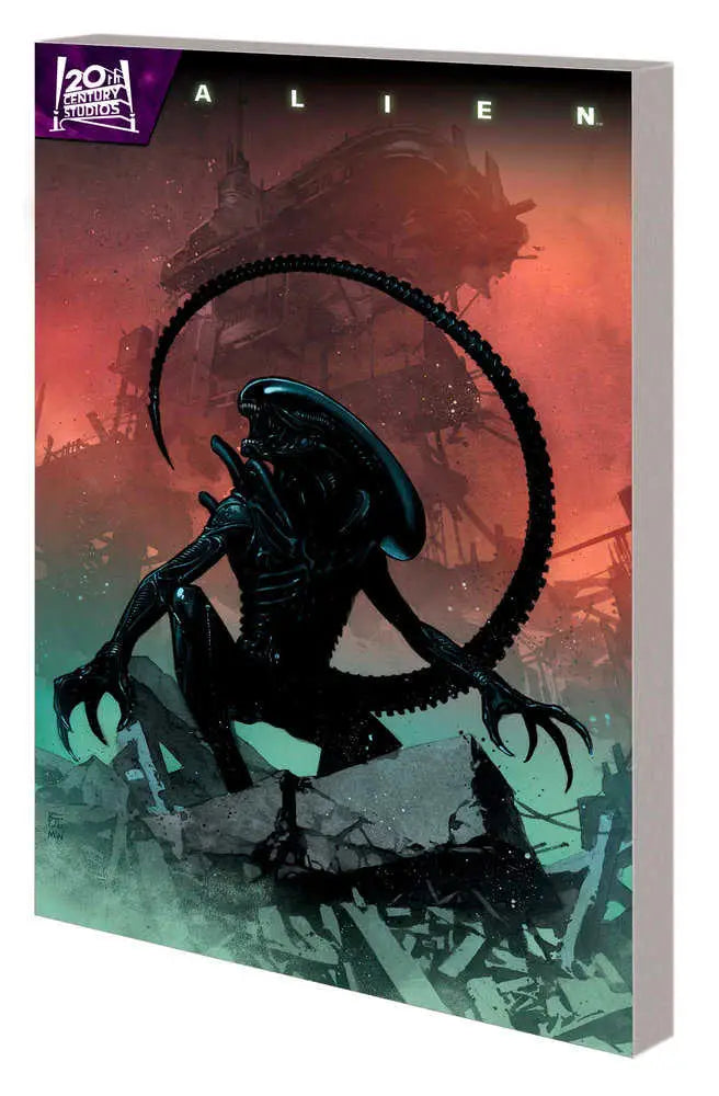 Menacing alien creature with elongated head on Alien By Shalvey & Broccardo trading cards