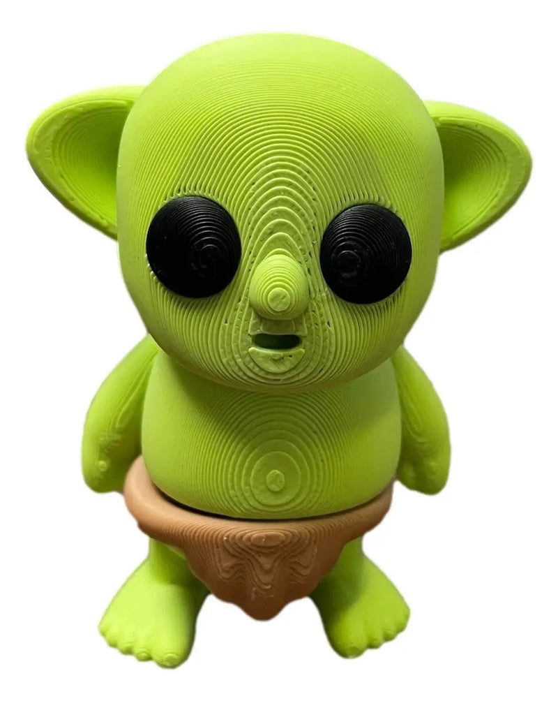 Alien Gnome Figurine 3D Printed Cute Sci-Fi Desk Decor Handmade Collectible