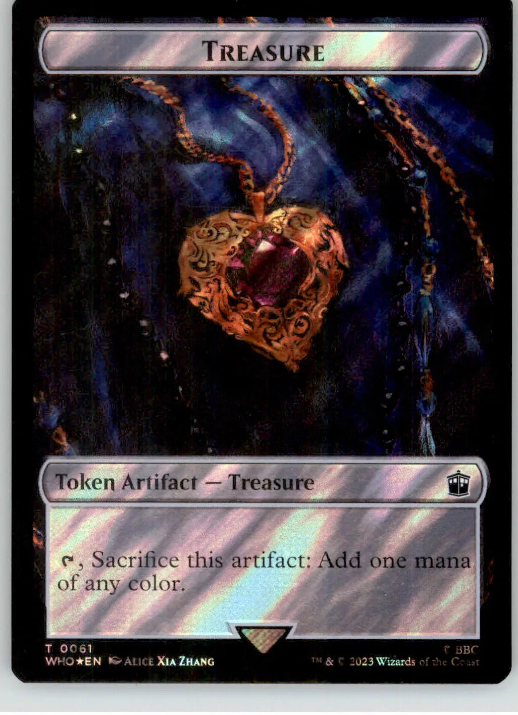 Alien // Treasure Token - Universes Beyond: Doctor Who - 34 // 61 Surge Foil NM - Non-Sports Card Single