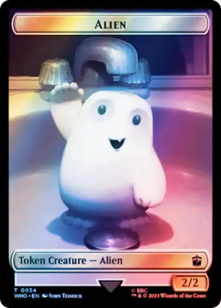 Alien // Alien Warrior Token - Universes Beyond: Doctor Who - Surge Foil NM - Non-Sports Card Single