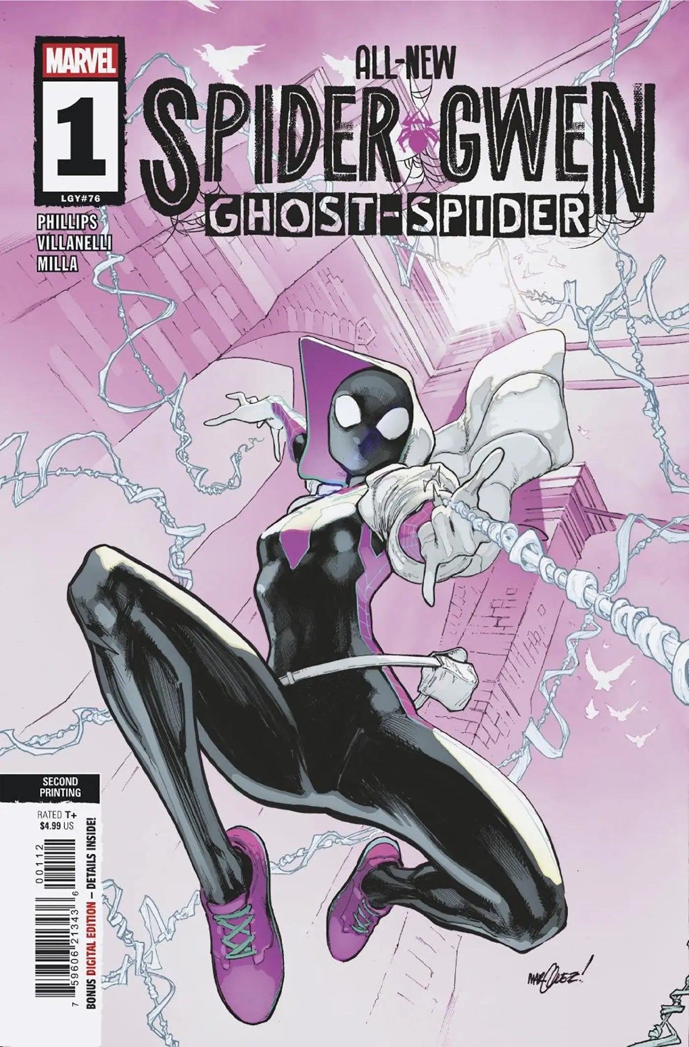 All New Spider Gwen: The Ghost Spider #1 David Marquez 2 Nd Printing Variant - Comic Book