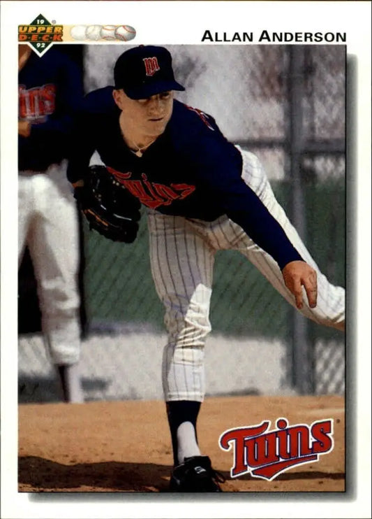 Allan Anderson 1992 Upper Deck MLB #506 Baseball Card Minnesota Twins - Baseball Card Single
