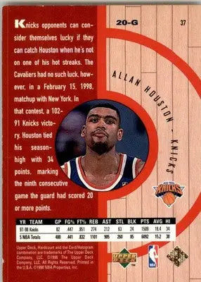 Allan Houston - 1998 Upper Deck Hardcourt - #37 - Basketball - Basketball Card Single