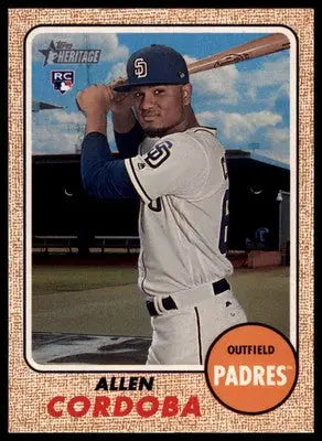 Allen Cordoba Rookie 2017 Topps Heritage #569 San Diego Padres - Baseball Card Single