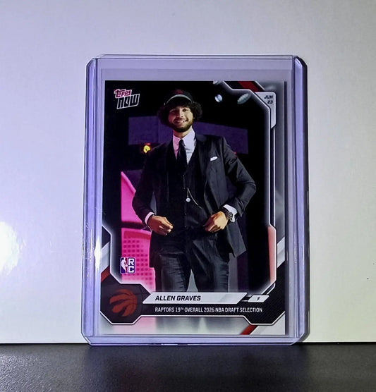 Allen Graves Rookie 2026-27 Topps NBA Draft #AGRA Card Toronto Raptors - Basketball Card Single
