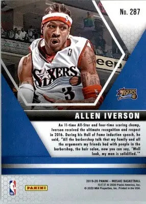 Allen Iverson - 2019-20 Panini Mosaic - #287 - Basketball - Basketball Card Single