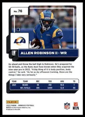 Allen Robinson II 2022 Donruss #76 Los Angeles Rams - Football Card Single