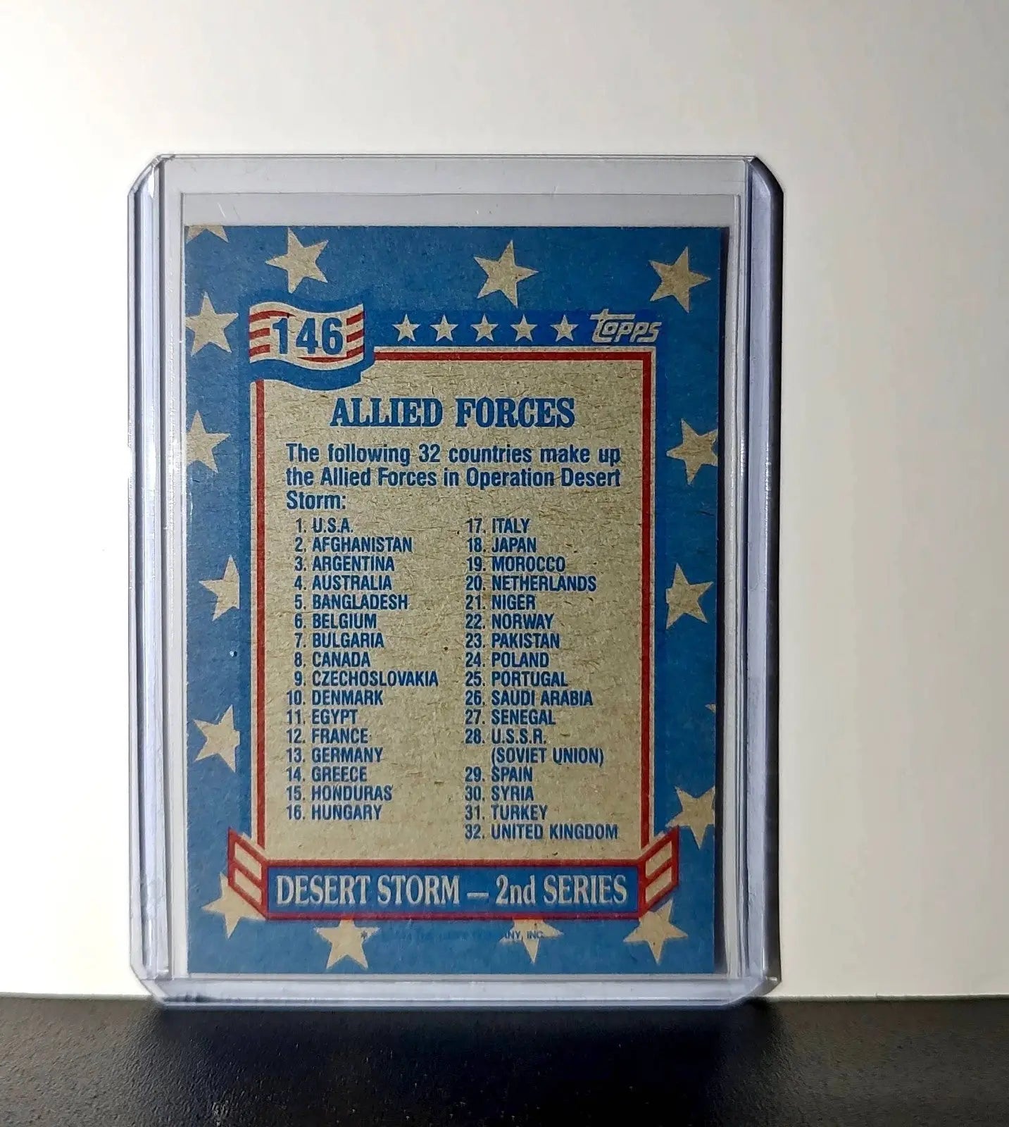 Allied Forces 1991 Topps Desert Storm #146 Card - Non-Sports Card Single