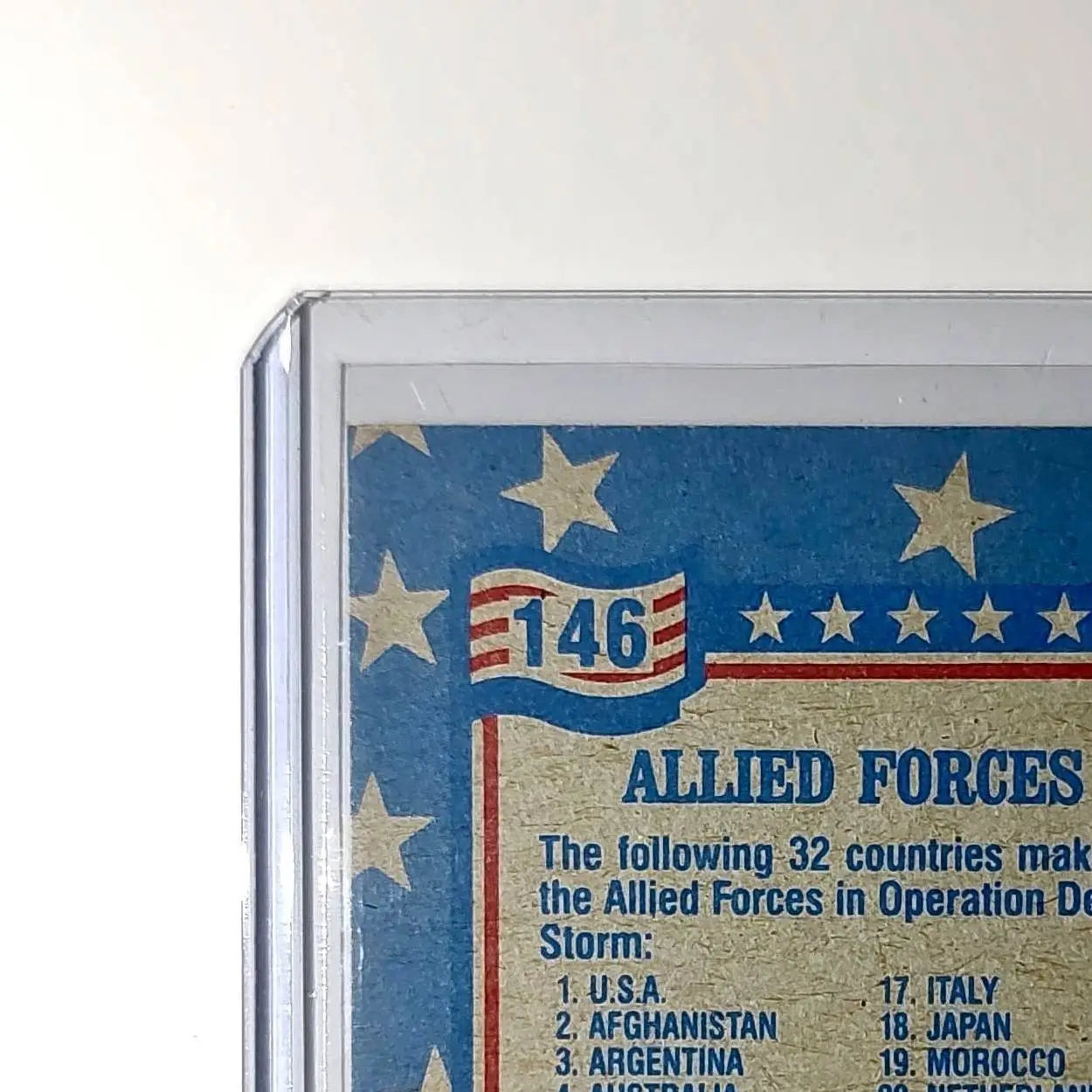 Allied Forces 1991 Topps Desert Storm #146 Card - Non-Sports Card Single