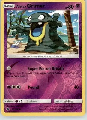 Alolan Grimer - SM Base Set - 57/149 - Reverse Holo LP Pokemon - Pokémon Card Single