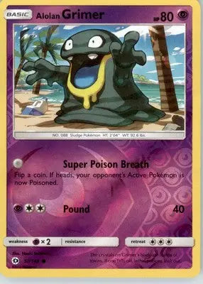 Alolan Grimer - SM Base Set - Reverse Holo LP - #57/149 - Pokémon Card Single