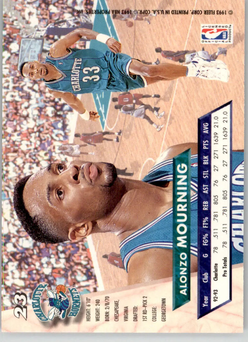 Alonzo Mourning - 1993-94 Ultra - #23 - Basketball - Basketball Card Single