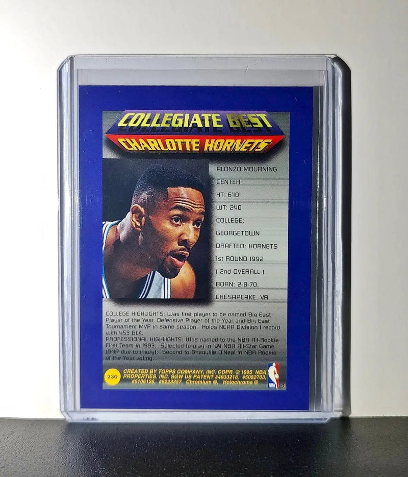 Alonzo Mourning 1994-95 Topps Finest #230 Collegiate Best