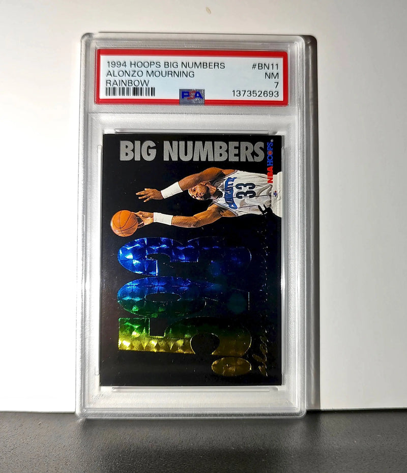 Alonzo Mourning 1994 NBA Hoops Big Numbers #BN11 Rainbow PSA 7 NM