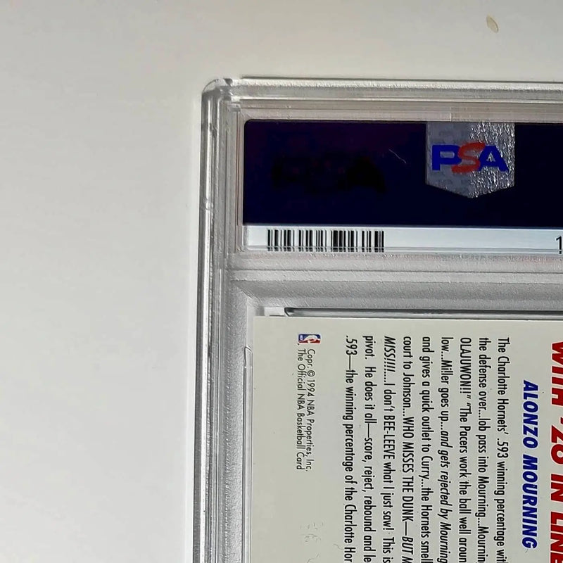Alonzo Mourning 1994 NBA Hoops Big Numbers #BN11 Rainbow PSA 7 NM