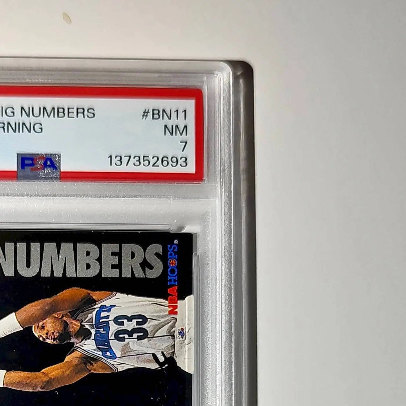 Alonzo Mourning 1994 NBA Hoops Big Numbers #BN11 Rainbow PSA 7 NM