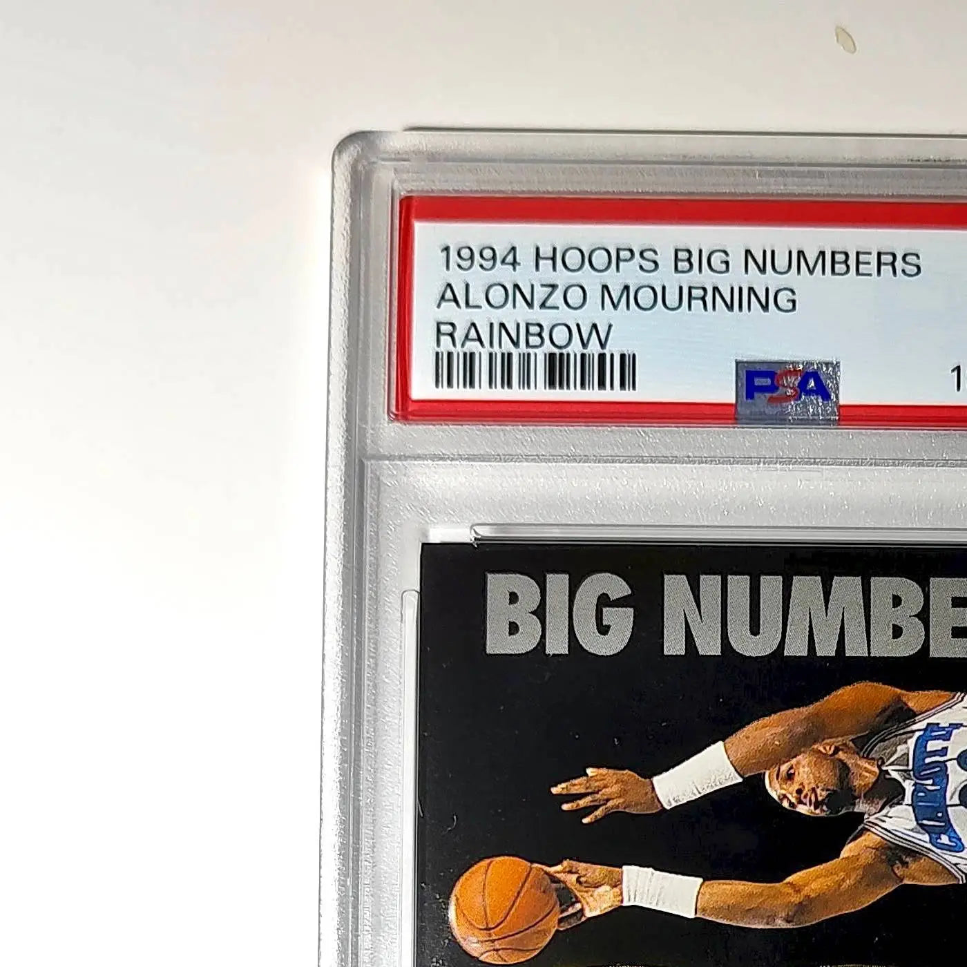 Alonzo Mourning 1994 NBA Hoops Big Numbers #BN11 Rainbow PSA 8 NM-MT
