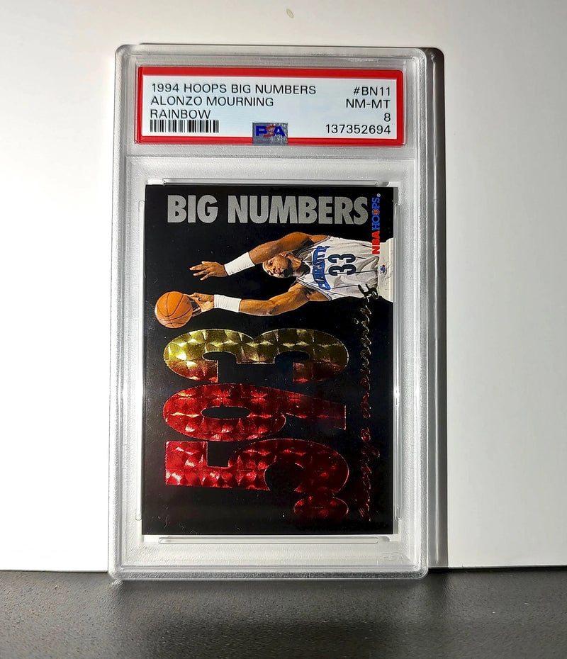 Alonzo Mourning 1994 NBA Hoops Big Numbers #BN11 Rainbow PSA 8 NM-MT