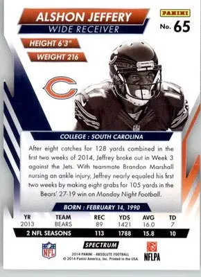 Alshon Jeffery - 2014 Panini Absolute - #65 - Retail Red Football