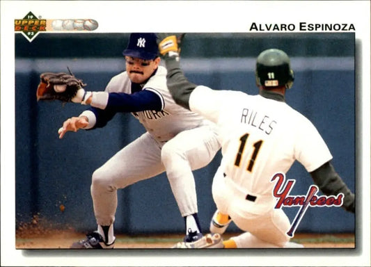 Alvaro Espinoza 1992 Upper Deck MLB #119 Baseball Card New York Yankees - Baseball Card Single