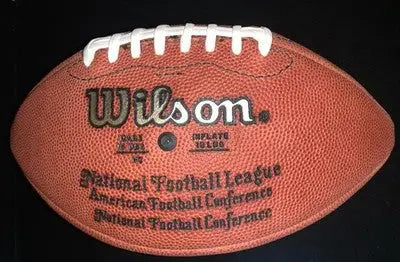 Regulation-sized American football with white laces, Alvin Harper signed Dallas Cowboys football