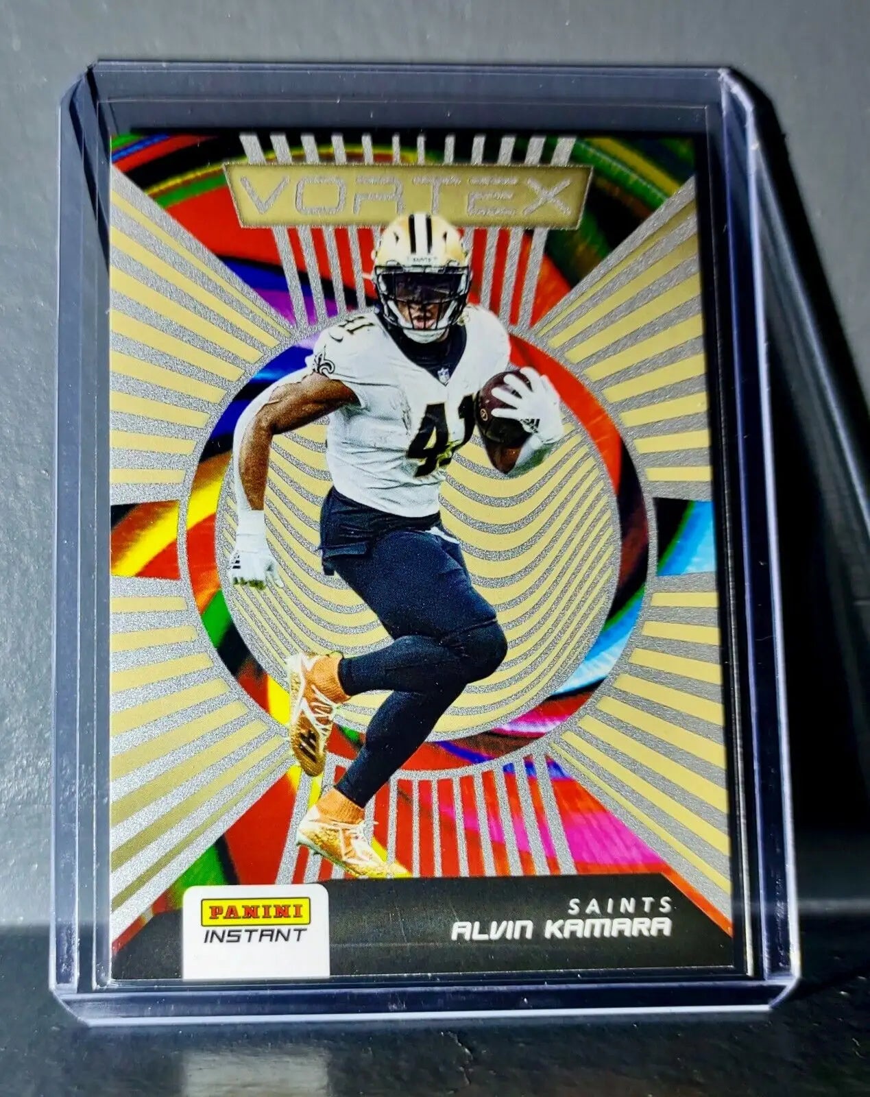 Alvin Kamara 2020 Panini NFL Instant Vortex #20 Football Card 1/935 - Football Card Single