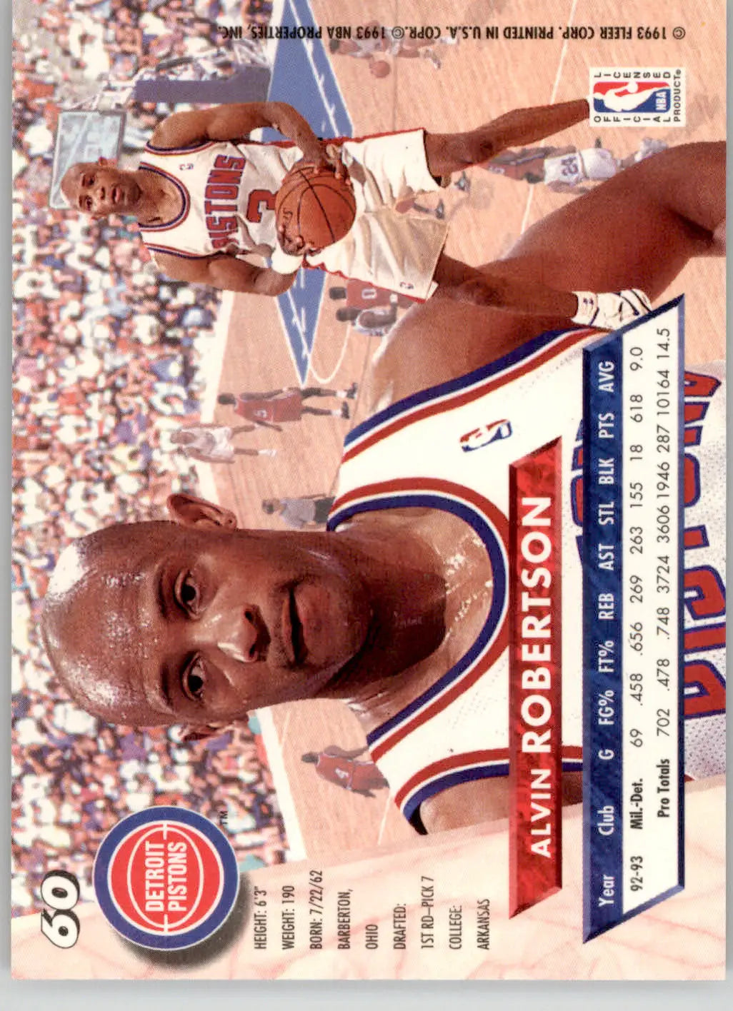 Alvin Robertson - 1993-94 Ultra - #60 - Basketball - Basketball Card Single