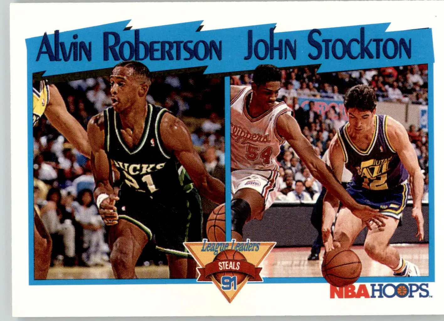 Alvin Robertson / John Stockton - 1991-92 Hoops - #310 - Basketball - Basketball Card Single