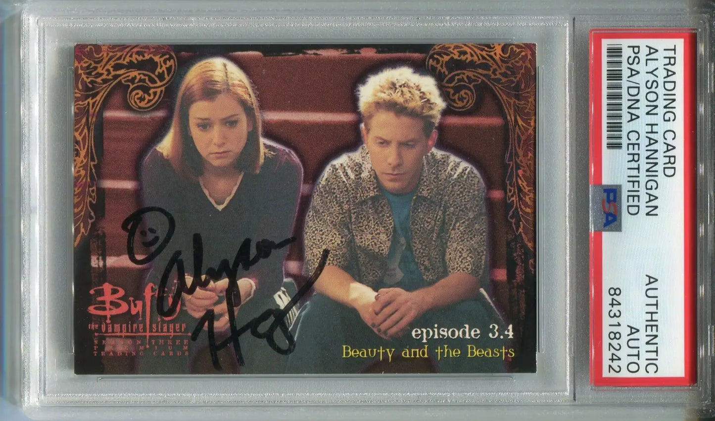 ALYSON HANNIGAN Willow Signed 1999 BUFFY BTVS Ep 3.4 Card PSA/DNA Authentic Auto - Non-Sports Card Single