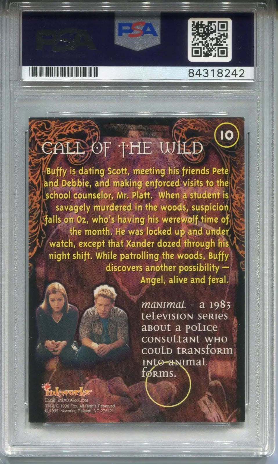 ALYSON HANNIGAN Willow Signed 1999 BUFFY BTVS Ep 3.4 Card PSA/DNA Authentic Auto - Non-Sports Card Single