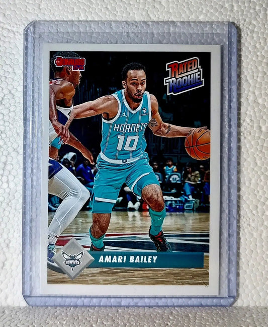 Amari Bailey 2023-24 Panini NBA #42 Rated Rookie Retro Card Hornets 1/715 - Basketball Card Single