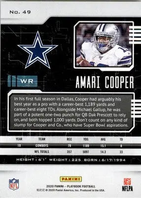 Amari Cooper - 2020 Panini Playbook - #49 - Football - Football Card Single