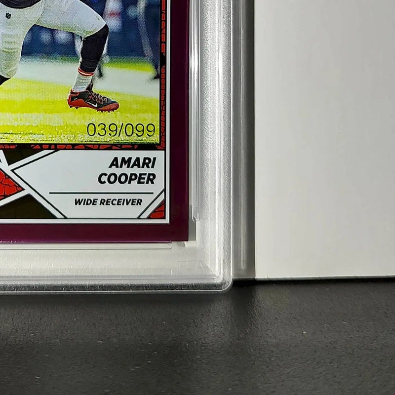 Amari Cooper 2024 Panini Sticker Collection 039/099 #16 Purple Foil PSA 8 NM-MT