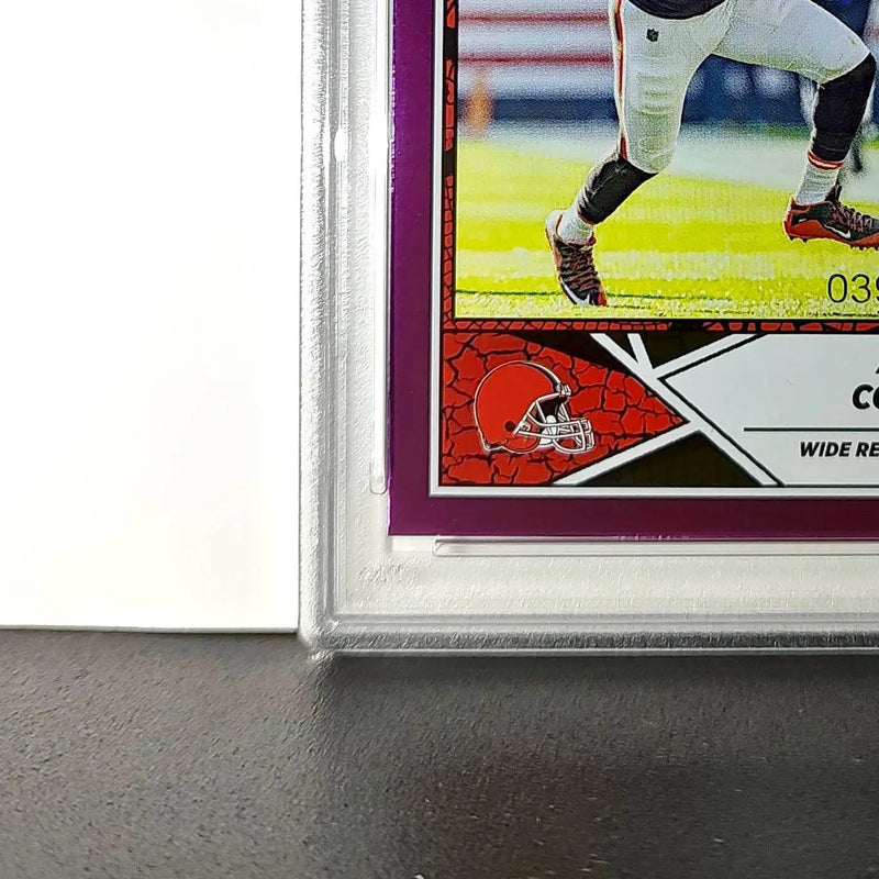 Amari Cooper 2024 Panini Sticker Collection 039/099 #16 Purple Foil PSA 8 NM-MT