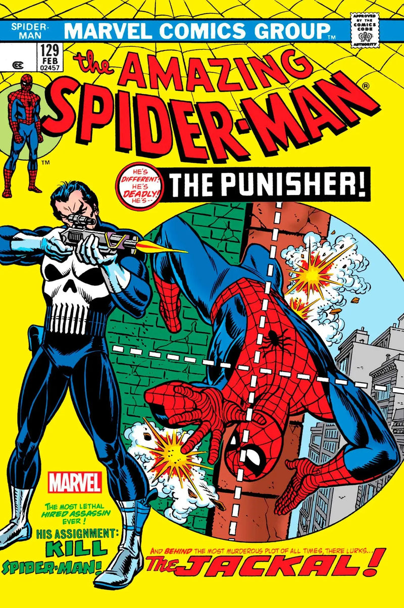 Comic book cover of Amazing Spider-Man facsimile edition featuring SPIDER-MAN and THE PUNISHER