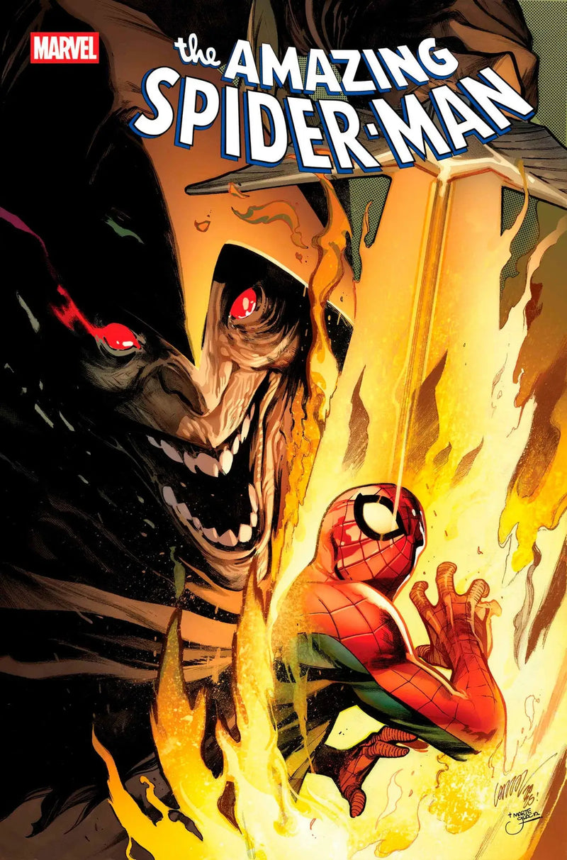 Comic book cover of Amazing Spider-Man featuring Norman Osborn and a monstrous figure