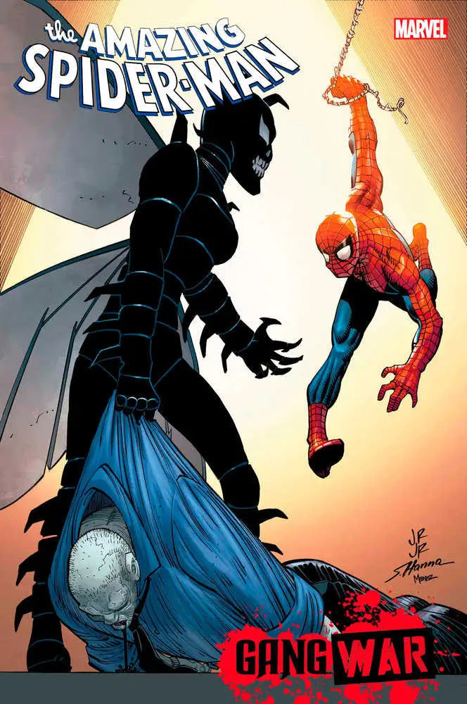 Comic book cover of Amazing Spider-Man 42 with Spider-Man swinging, ideal for trading cards