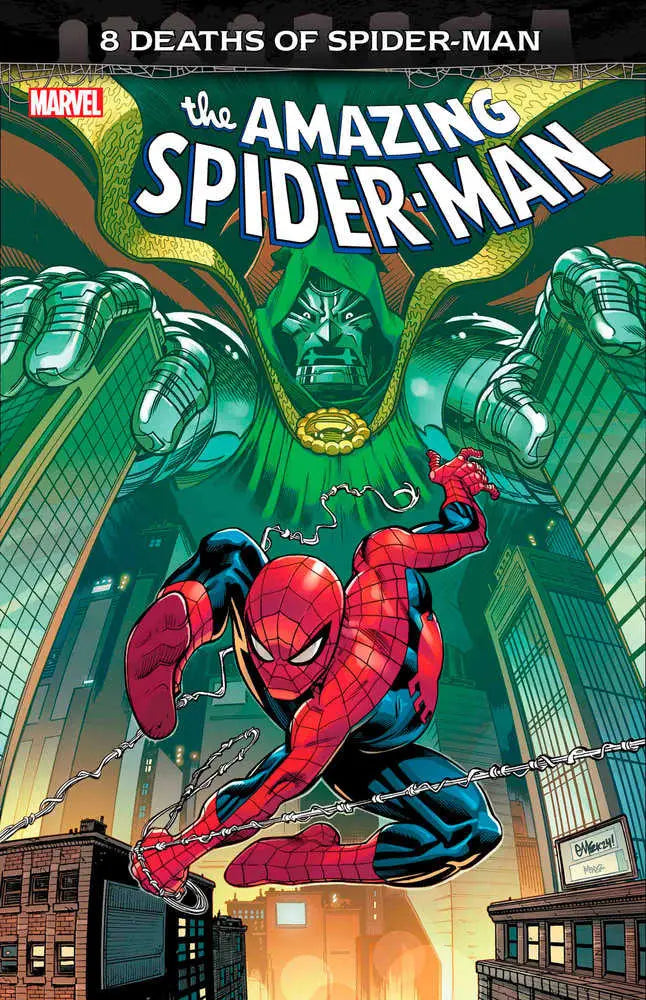 Comic book cover of Amazing Spider-Man #61 featuring Spider-Man battling villains